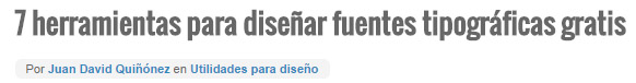 diseño de fuentes