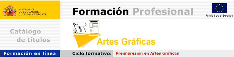 curso preimpresión online, ministerio de educación, artes gráficas, cnice