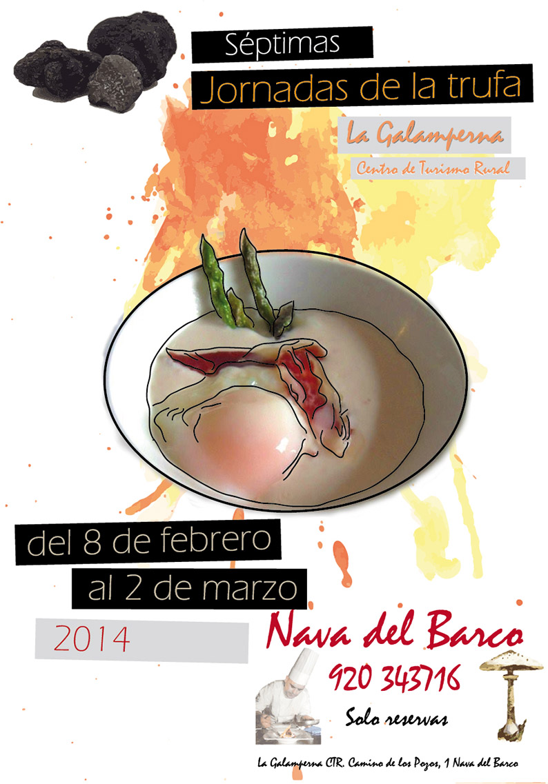 jornadas de la trufa 2014, centro de turismo rural la galamperna, Nava del barco, Gredos, Julián Jiménez, diseño jesús García jiménez