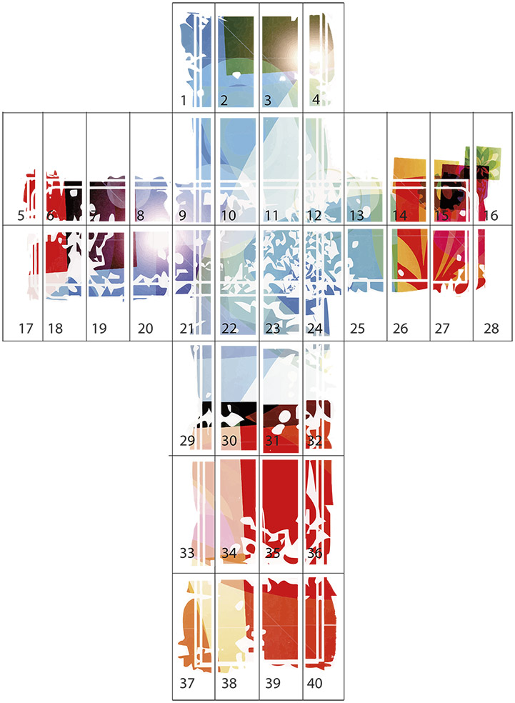 cruz, salesianos atocha, artes gráficas, 2014, gigantografía