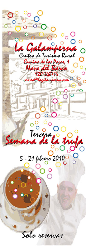 galamperna, nava del barco, hotel rural, centro de turismo rural, segunda semana de la trufa, 2010, gredos, julián jiménez, diseño jesús garcía jiménez