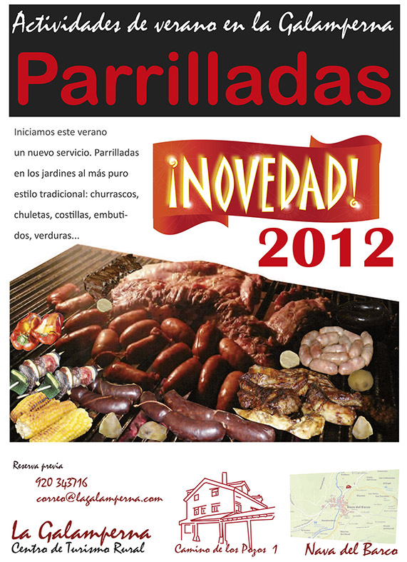 parrilladas, centro de turismo rural la galamperna, nava del barco, gredos, julián jiménez, propuesta de marca, la galamperna, centro de turismo rural, nava del barco, gredos, julián jiménez, diseño jesús garcía jiménez