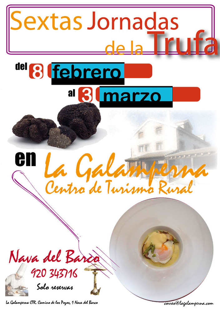 Jornadas de la trufa 2013, la Galamperna, Centro de turismo rural, Gredos, Nava del Barco, Julián Jiménez, propuesta de marca, la galamperna, centro de turismo rural, nava del barco, gredos, julián jiménez, diseño jesús garcía jiménez