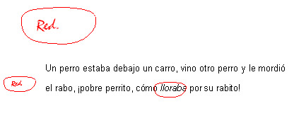 signo indicación tipológica, signo redonda, curso preimpresión, corrección editorial