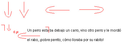 signo marcado, signo de corrección, curso preimpresión, corrección editorial