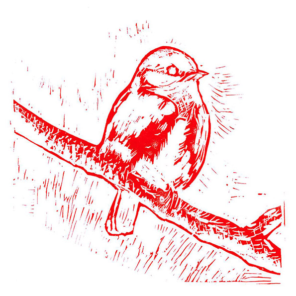 pajarillo; nava del barco; jesús garcía jiménez, linóleo, artes gráficas