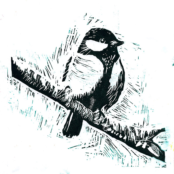 pajarillo; nava del barco; jesús garcía jiménez; linóleo; artes gráficas