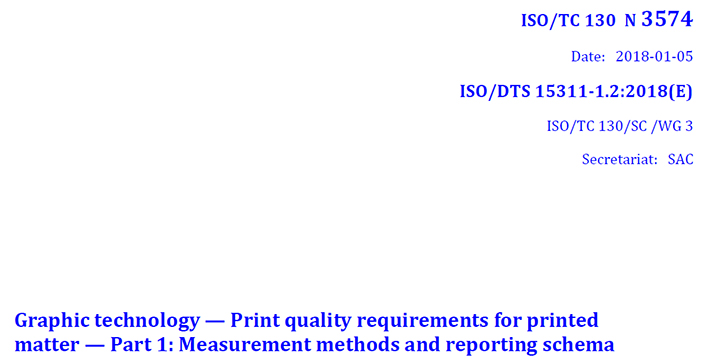 iso 1311, norma iso técnica, métodos de medición, calidad de impresión