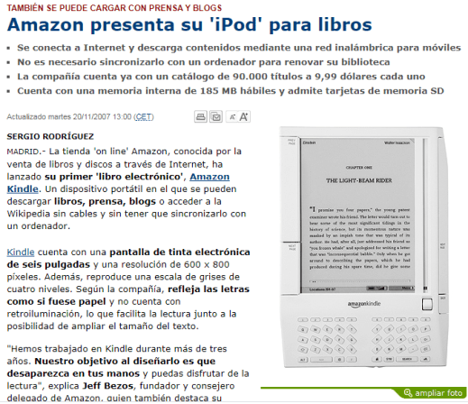 amazon kindle 2007