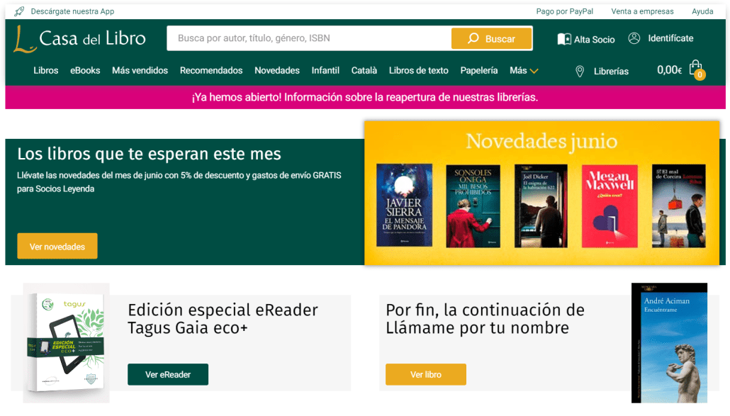 Casa del libro; comercialización libros; 