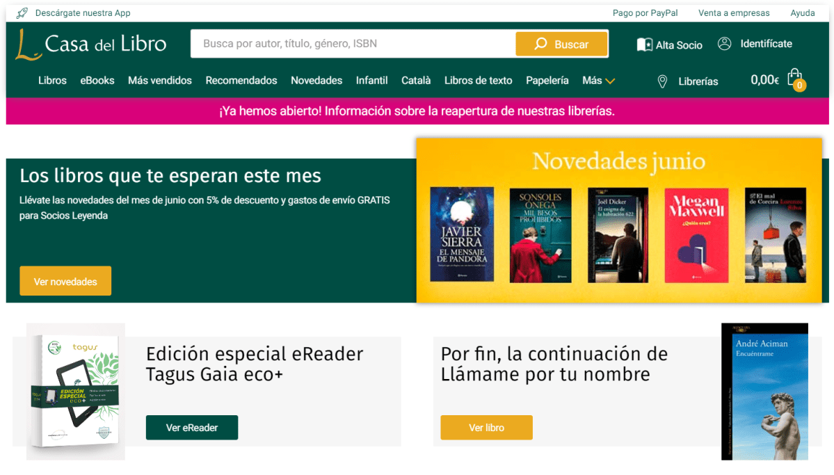 Casa del libro; comercialización libros;