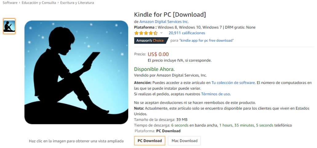 kindle pc